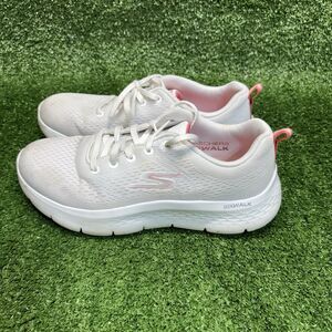 Skechers Go Walk Flex Kali White Coral Women's Athletic Shoes Sneakers Size 7.5